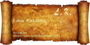 Laux Katinka névjegykártya